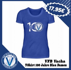 VfB Vacha T Shirt 100 Jahre Damen Blau