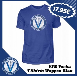 VfB Vacha T Shirt Wappen Blau