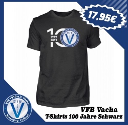 VfB Vacha T Shirt 100 Jahre Schwarz