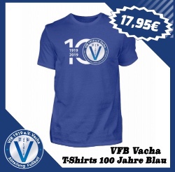 VfB Vacha T Shirt 100 Jahre Blau