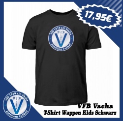 VfB Vacha T Shirt Wappen Kids Schwarz