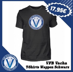 VfB Vacha T Shirt Wappen Schwarz